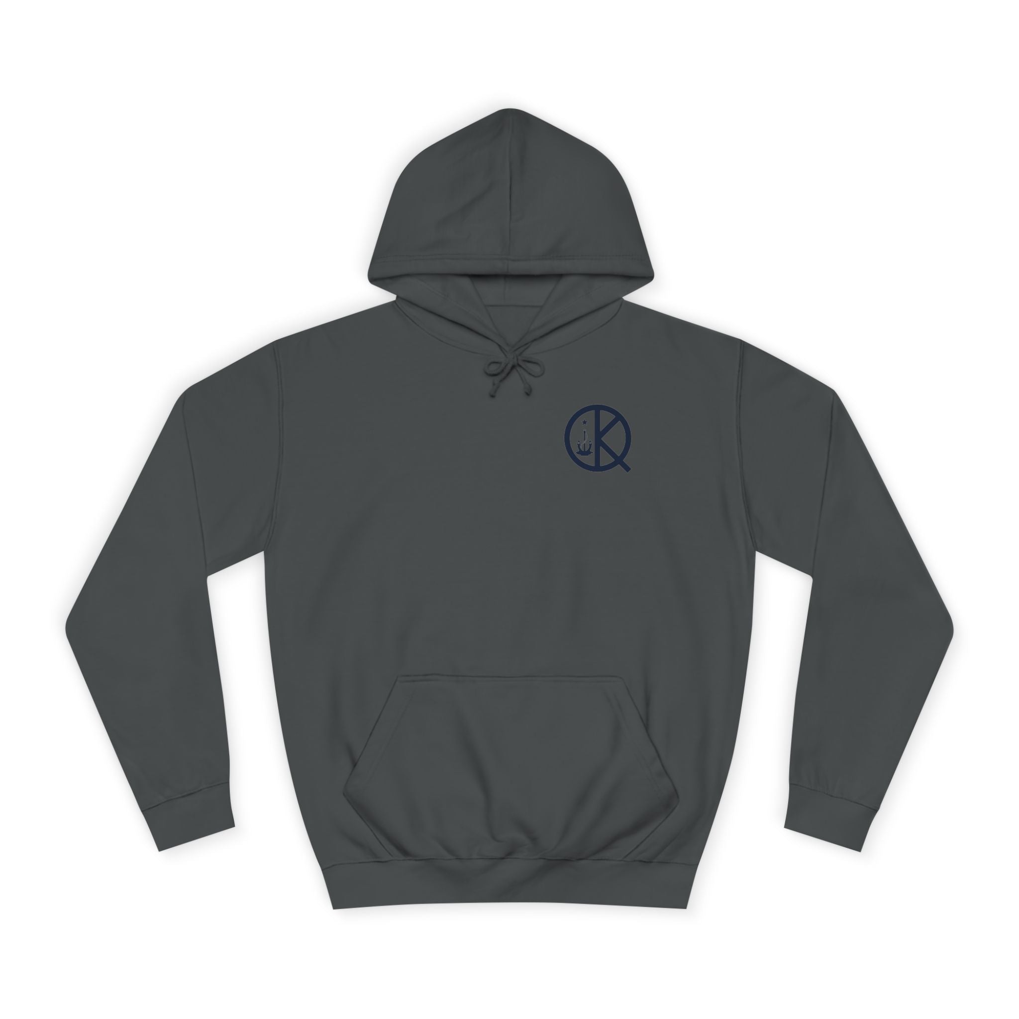 Quincy Kid Hoodie with Emblem- Navy