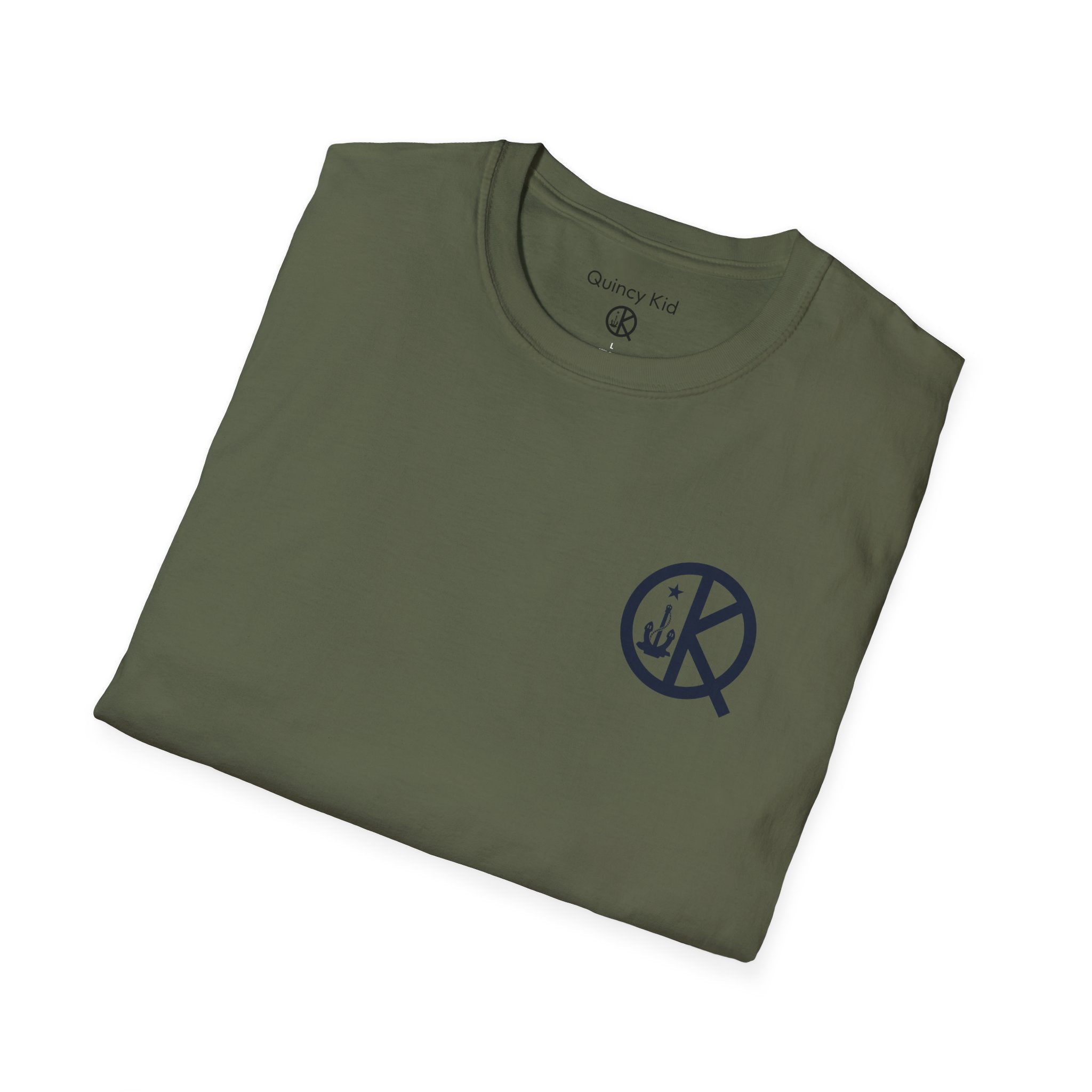 Quincy Kid Emblem T-Shirt- Navy