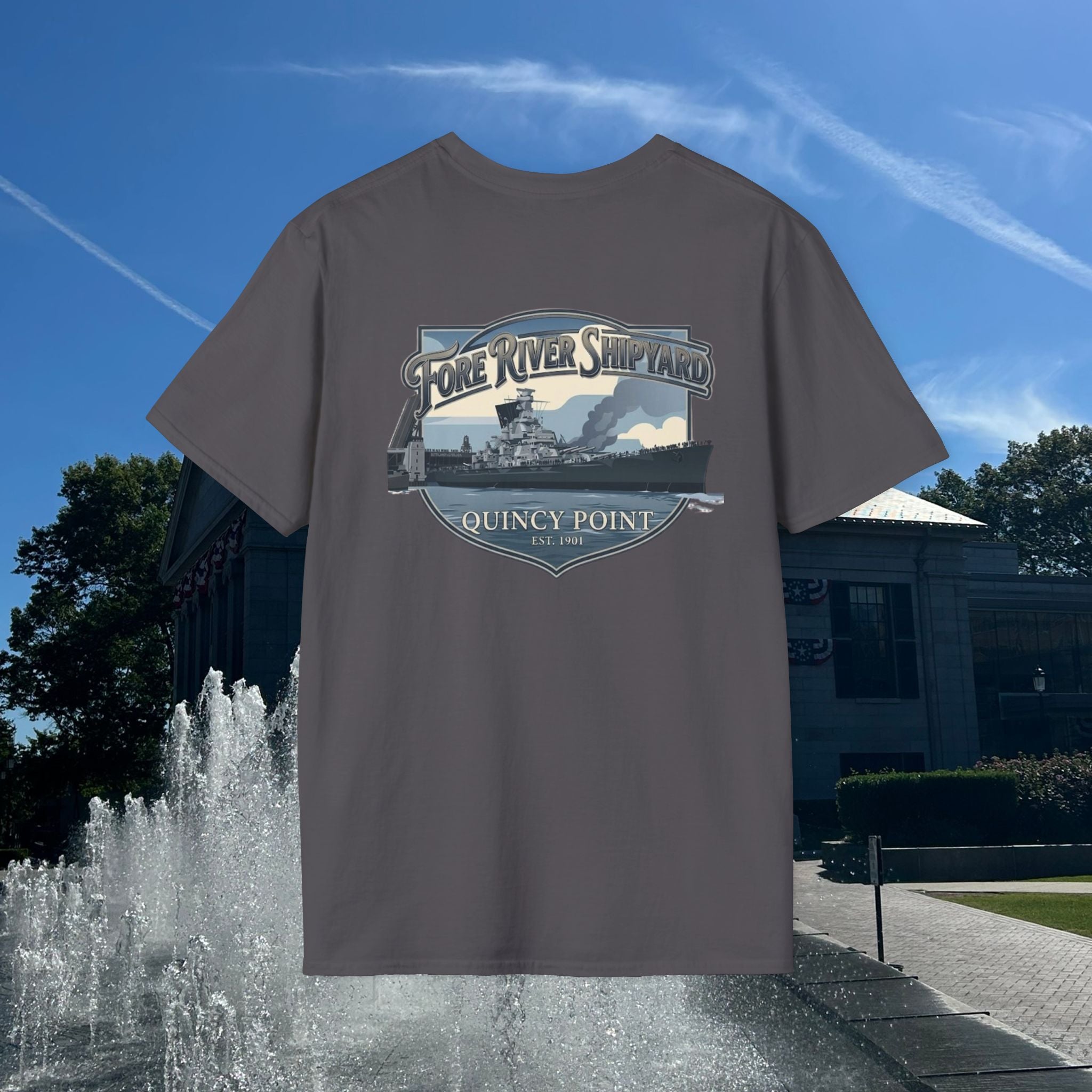 USS Massachusetts Fore River Shipyard T-Shirt