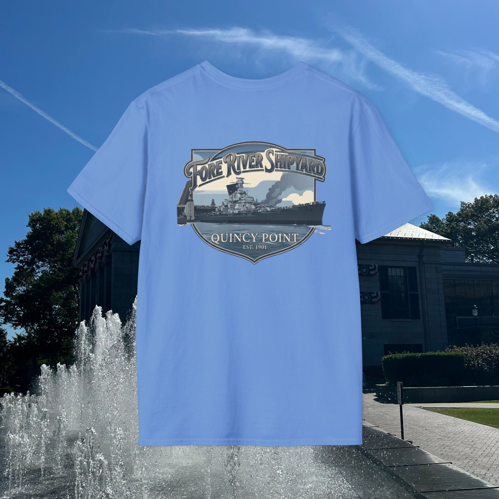 USS Massachusetts Fore River Shipyard T-Shirt