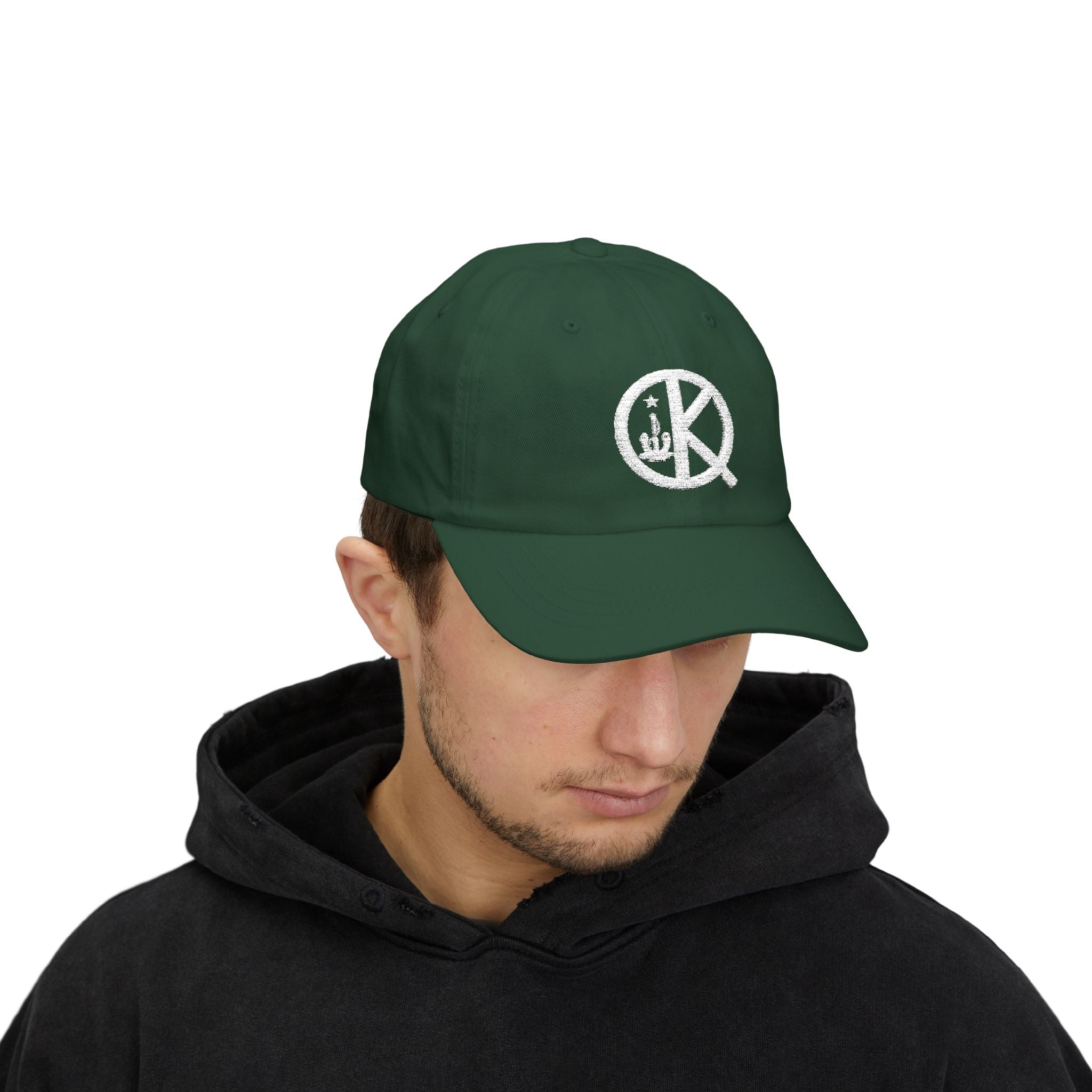Quincy QK Classic Dad Cap White Logo