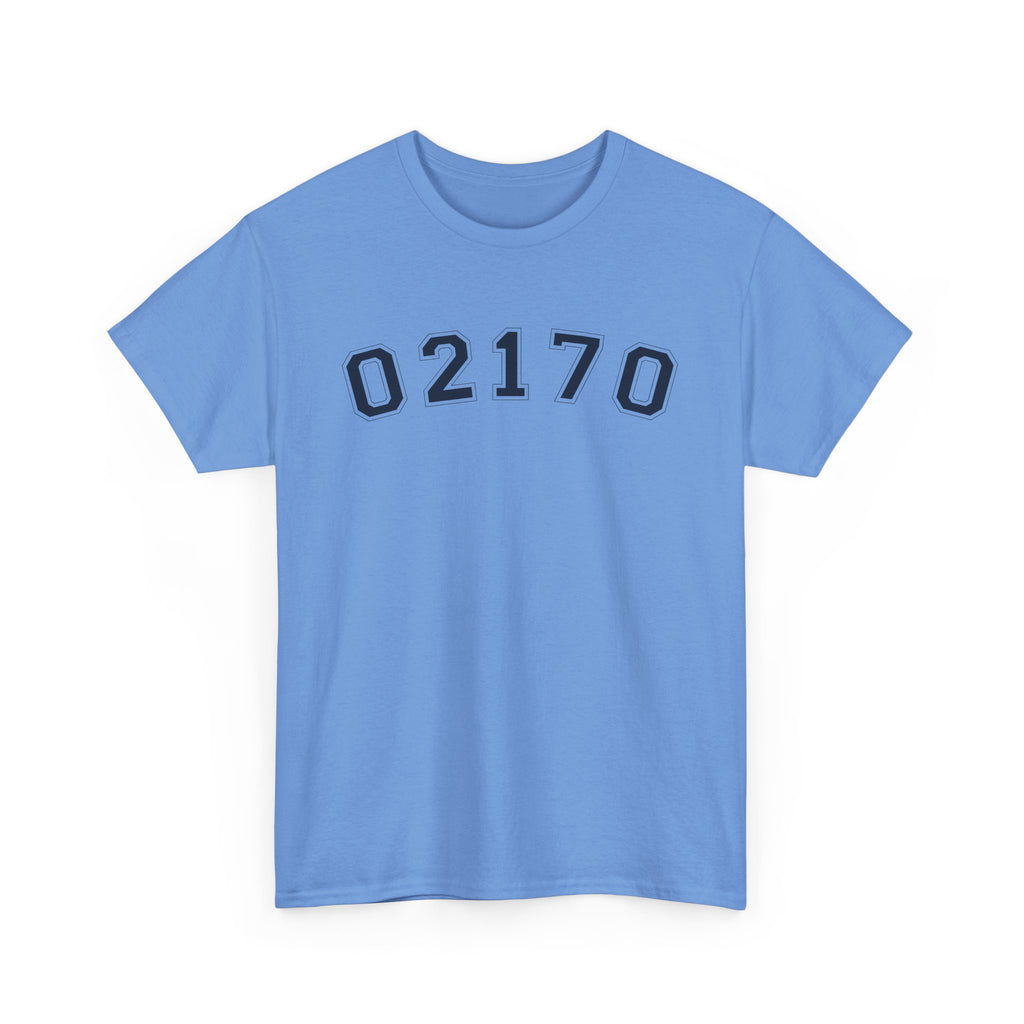 02170- Quincy Zip Code T-shirt Navy Text