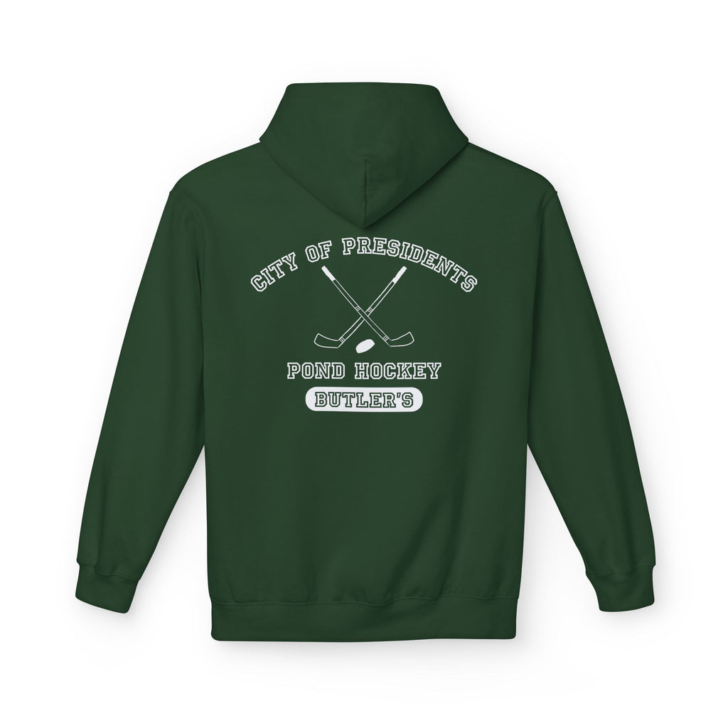 Butler's Pond Hockey Softstyle Hoodie White Text