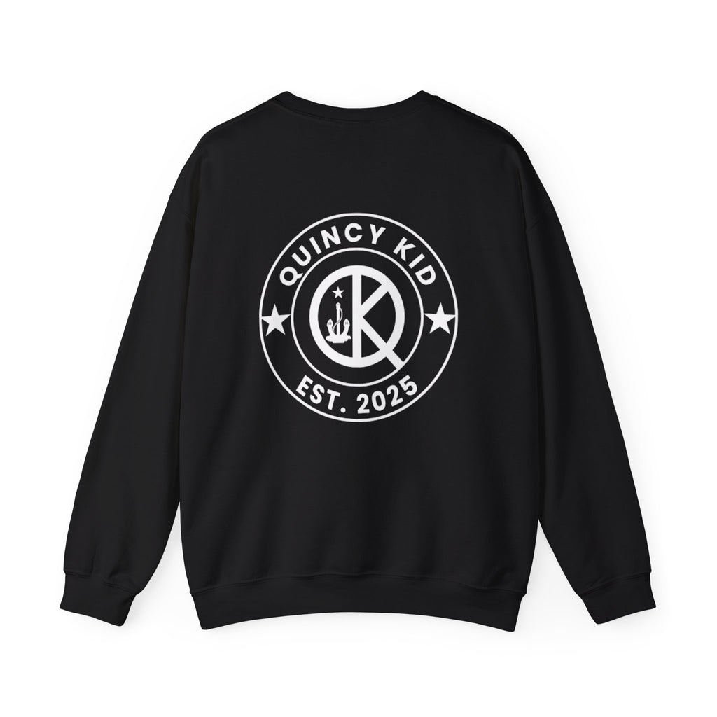 Quincy Kid Crewneck Sweatshirt With White Emblem