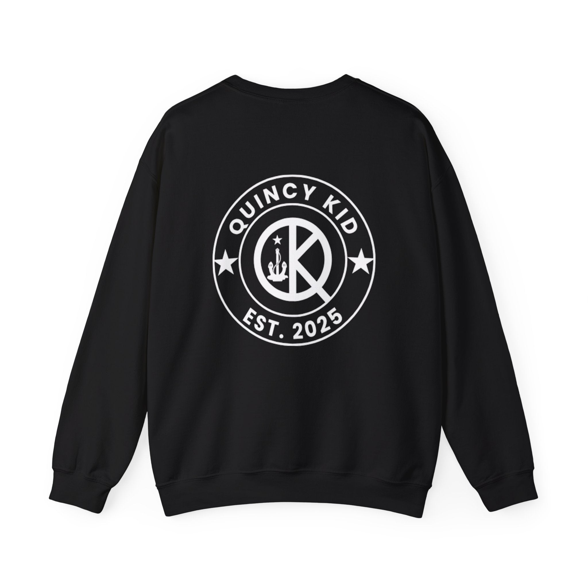 Quincy Kid Crewneck Sweatshirt With White Emblem